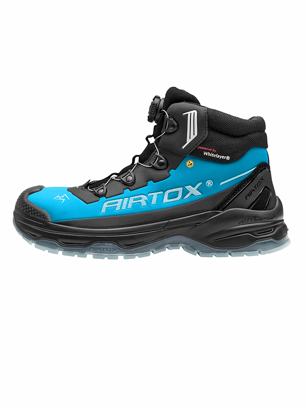 AIRTOX TX66 turvajalkine,TransAm, Whitelayer naulaanastumissuoja, PRO smart lacing, TPU-pohja, Musta/sininen - Koko 38