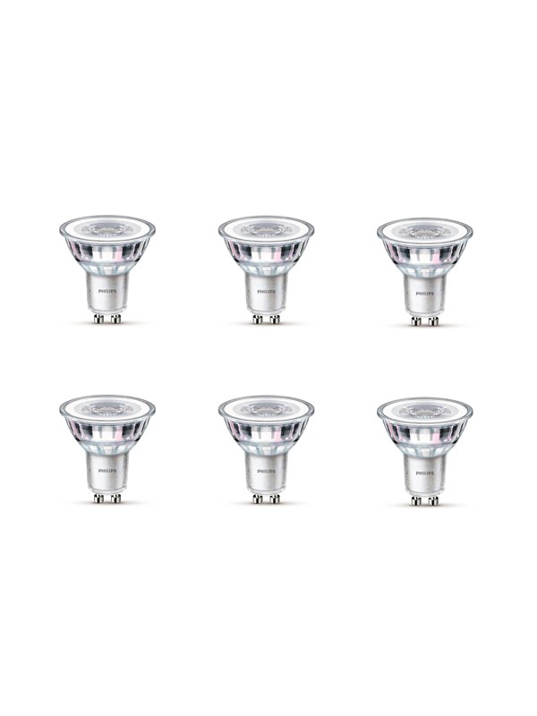 Philips LED-lamppu LED-klassikko 3,5 W/827 (35 W) kuuden kappaleen pakkaus GU10