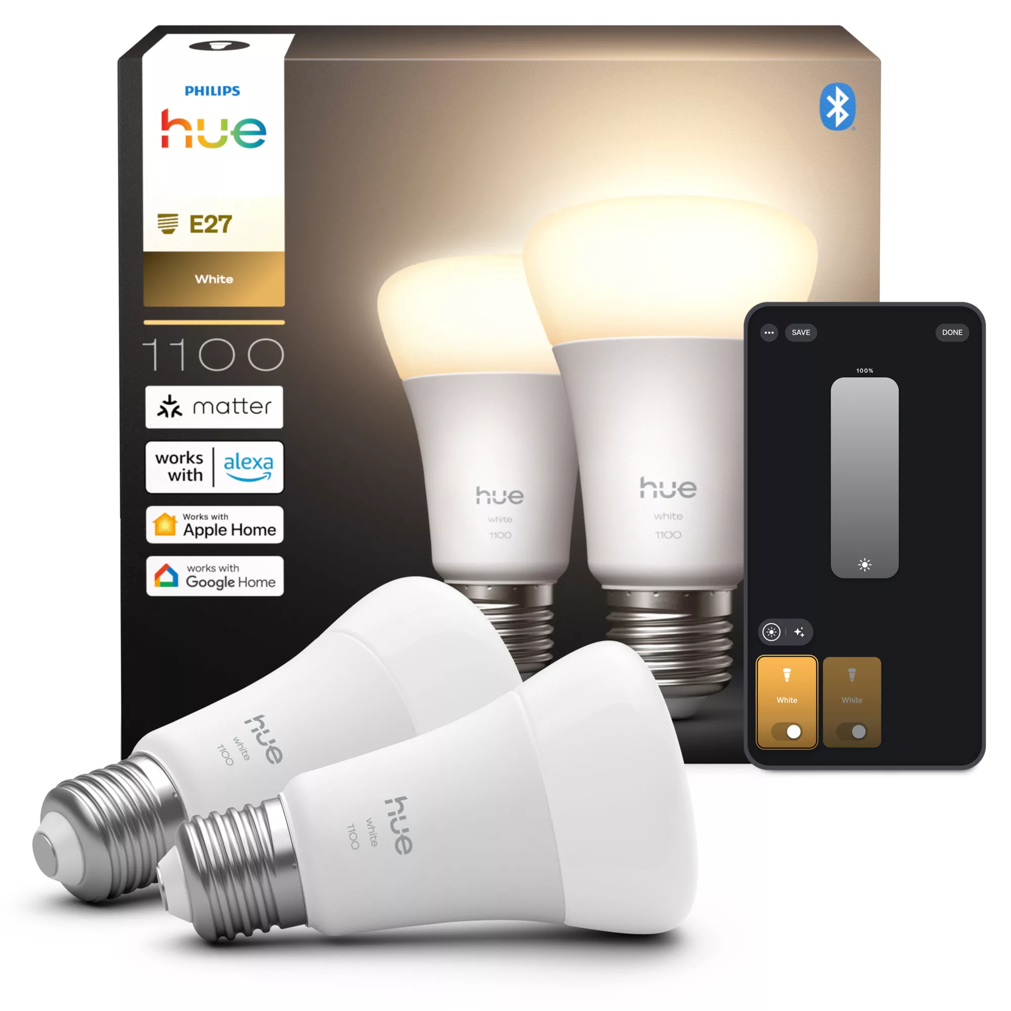 Philips Hue W 1100 A60 E27 2-pack