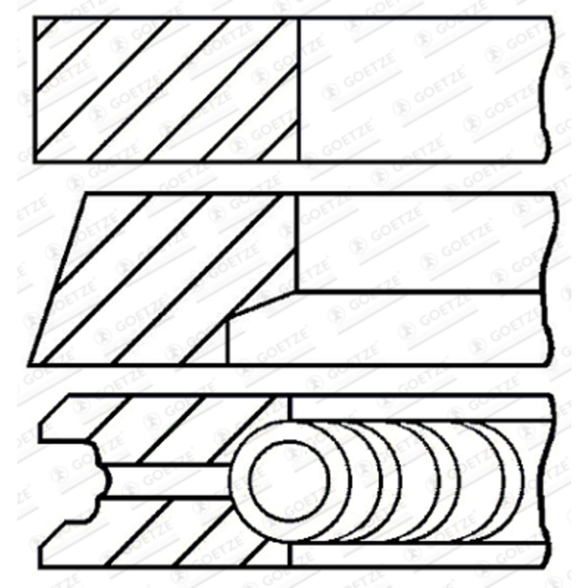 Männänrengassarja GOETZE ENGINE 08-138800-00