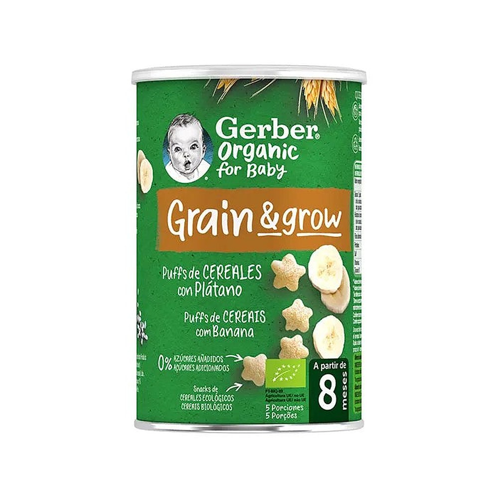Gerber Puff luomuviljat ja banaanit