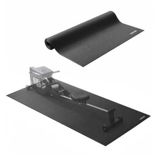 VEVOR Treadmill Mat for Carpet Floor, 6 mm Thick, 760x1820 mm Exercise Equipment Mat for Treadmills, Stationary, Recumbent Bikes, High Density PVC Floor Protector, Waterproof and Non-slip for Home Gym