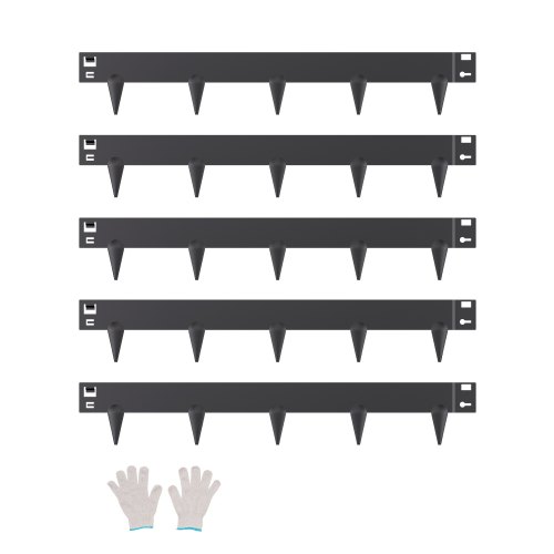 VEVOR Steel Landscape Edging, 5 Packs 39 x 3 in Rust-Resistant Metal Landscape Edging, Bendable Garden Edging Border, Heavy Duty Lawn Edging, Easy-to-Install, Flower Bed Yard Pathway Divider Black
