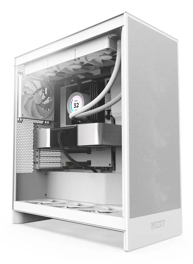 NZXT H7 Flow Matte Valkoinen - Kotelot - Miditower - Valkoinen