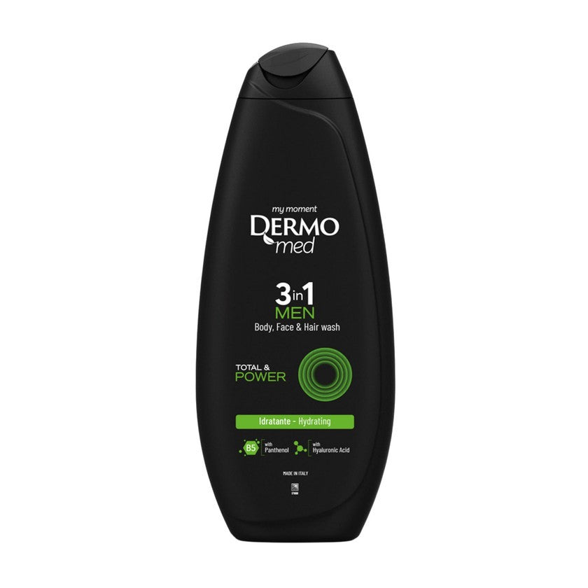 Dermomed Bagnodoccia Men 3in1 Body, Face, Hair Total & Power 250 ml