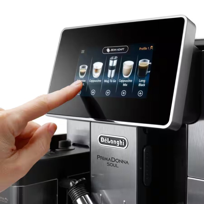 DeLonghi De'Longhi PrimaDonna Soul ECAM610.75.MB - automatic coffee machine with cappuccinatore - 19 bar - metal