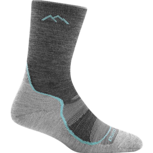 Darn Tough Light Hiker Micro Crew Lightweight WithCushion Women Slate - M