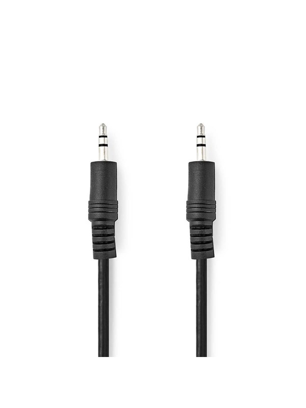 Nedis Stereoäänikaapeli | 3.5 mm uros | 3.5 mm uros | Niklattu | 1.00 m | Pyöreä | Musta | Label