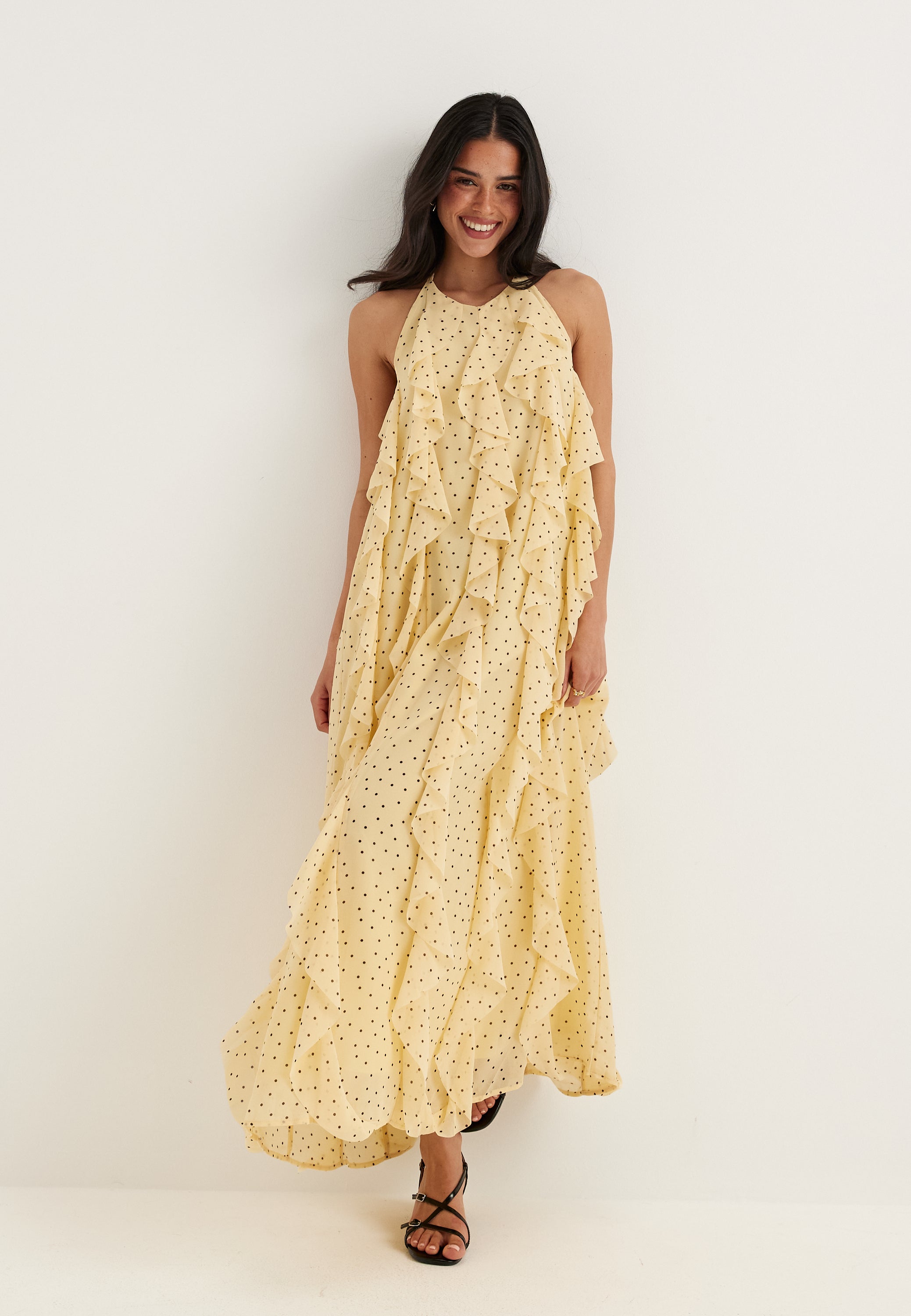 Yasfinillo Halterneck Long Dress