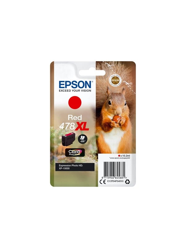 Epson 478XL - høj kapacitet - rød - Original - blækpatron