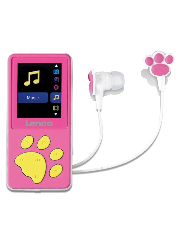 Lenco 8GB MP3 MP4-soitin 1,8" näytöllä Vaaleanpunainen väri