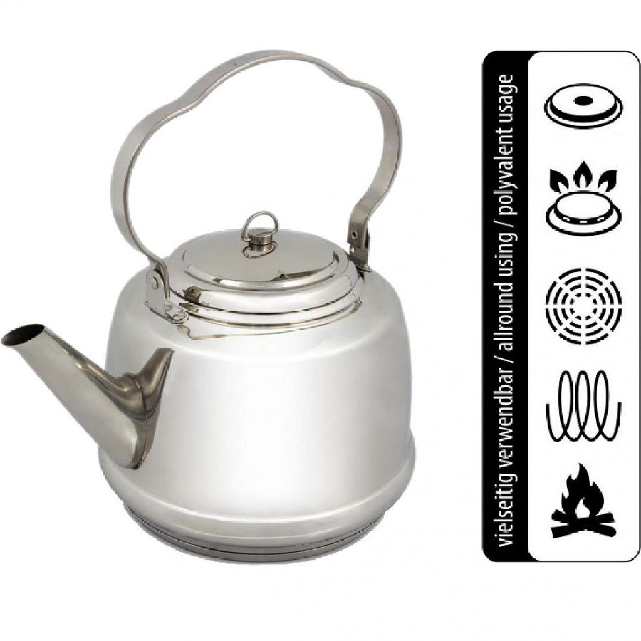Petromax Teakettle TK1 1.5L, vedenkeitin, hopea