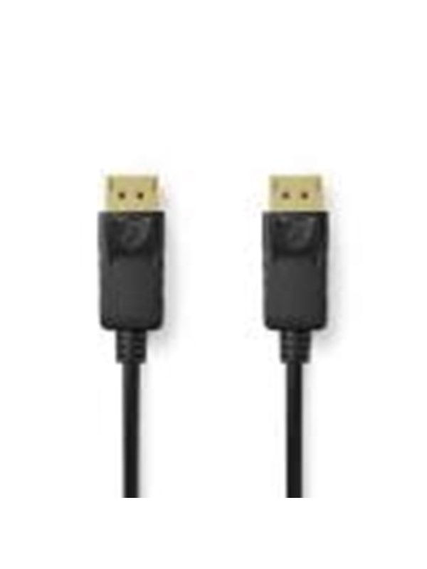 Nedis DisplayPort kaapeli | DisplayPort uros | DisplayPort uros | 8K@60Hz | Kullattu | 2.00 m | Pyöreä | PVC | Musta | Label