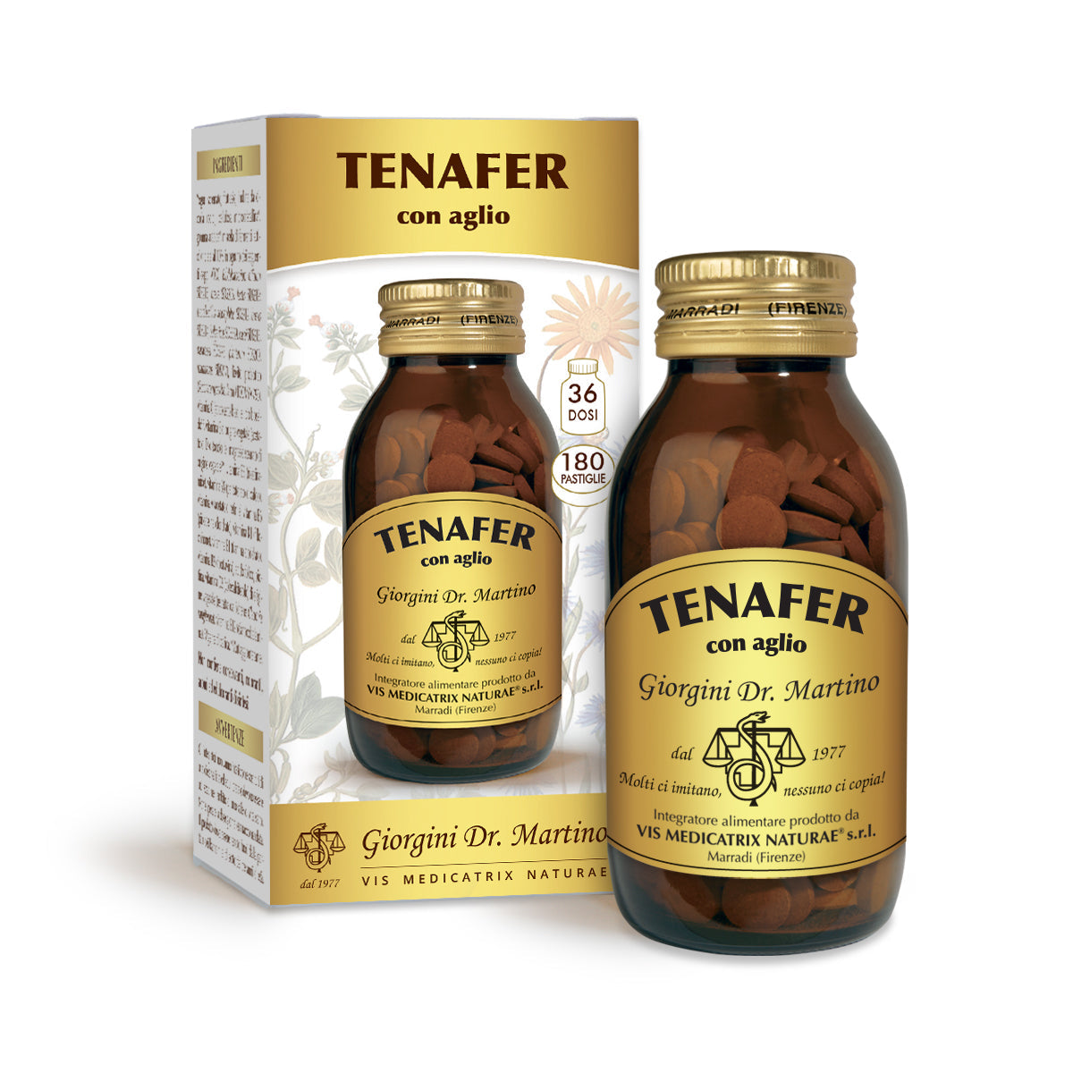 Dr Giorgini tenafer valkosipulilla 90 g - 180 tablettia à 500 mg