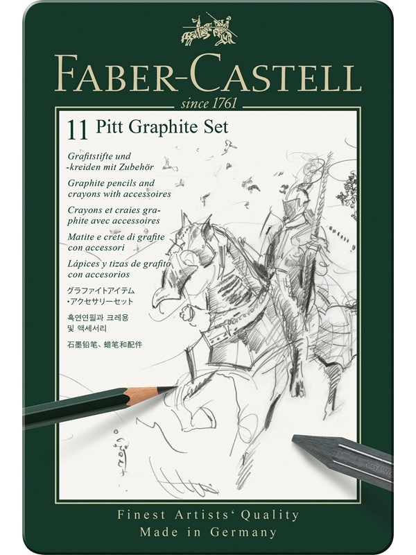 PITT Graphite Lyijykynäsetti Metallirasiassa 11 Osaa Faber-Castell