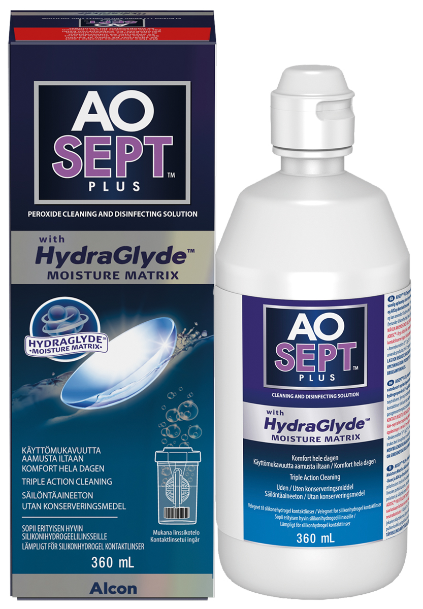 Aosept Plus Hydraglyde piilolinssineste 360ml
