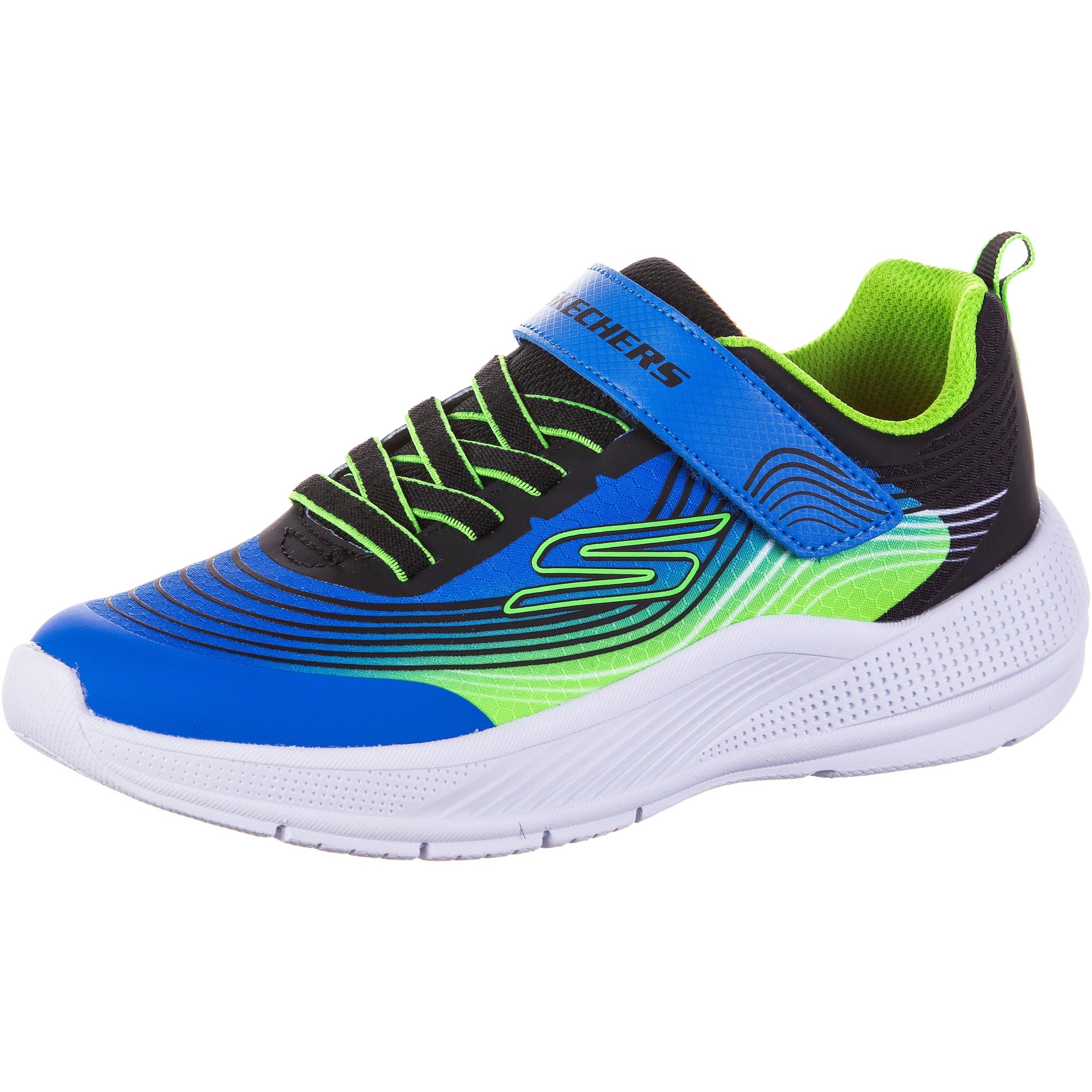 SKECHERS Tennarit 'Microspec Advance' sininen / limetti / musta