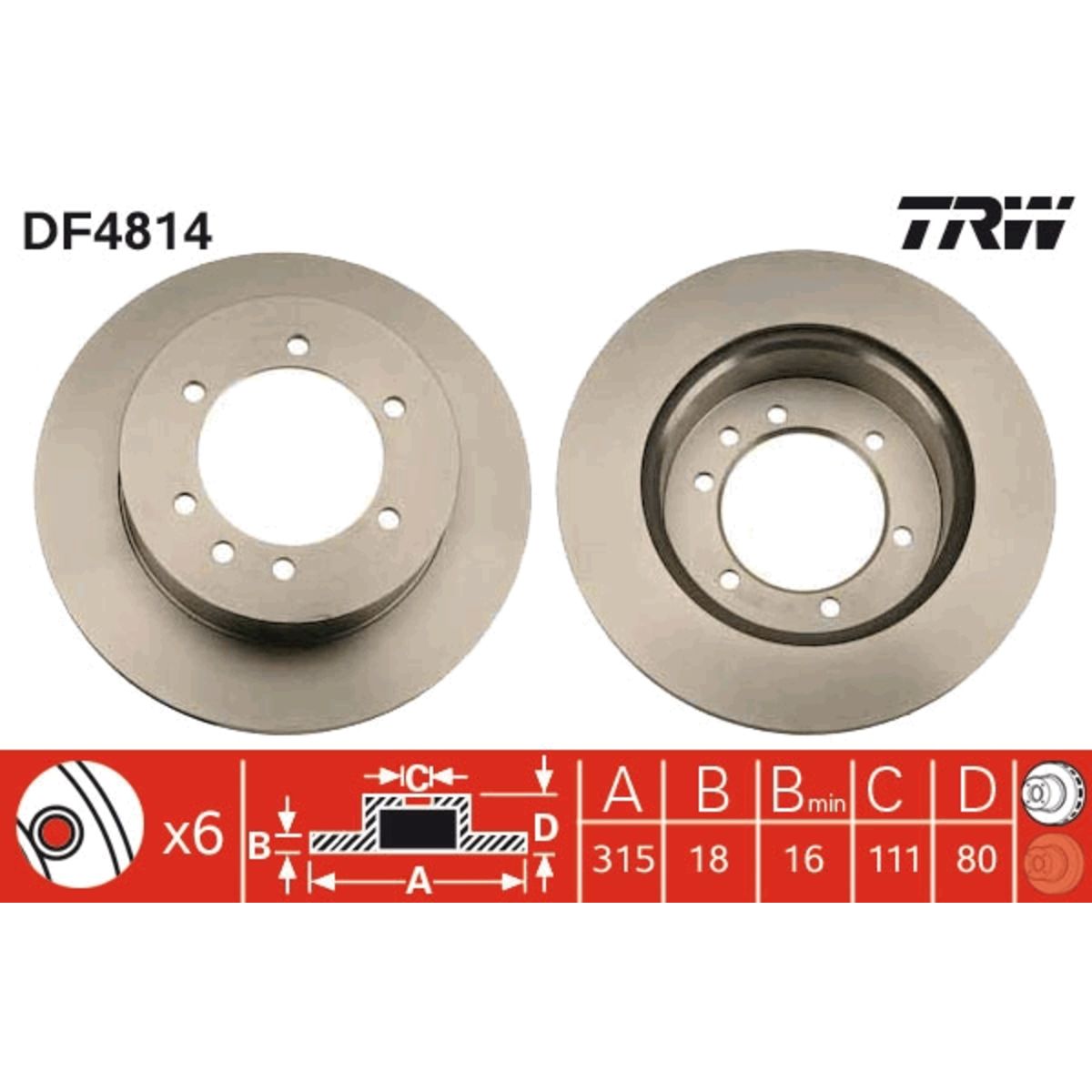 Jarrulevy TRW DF4814