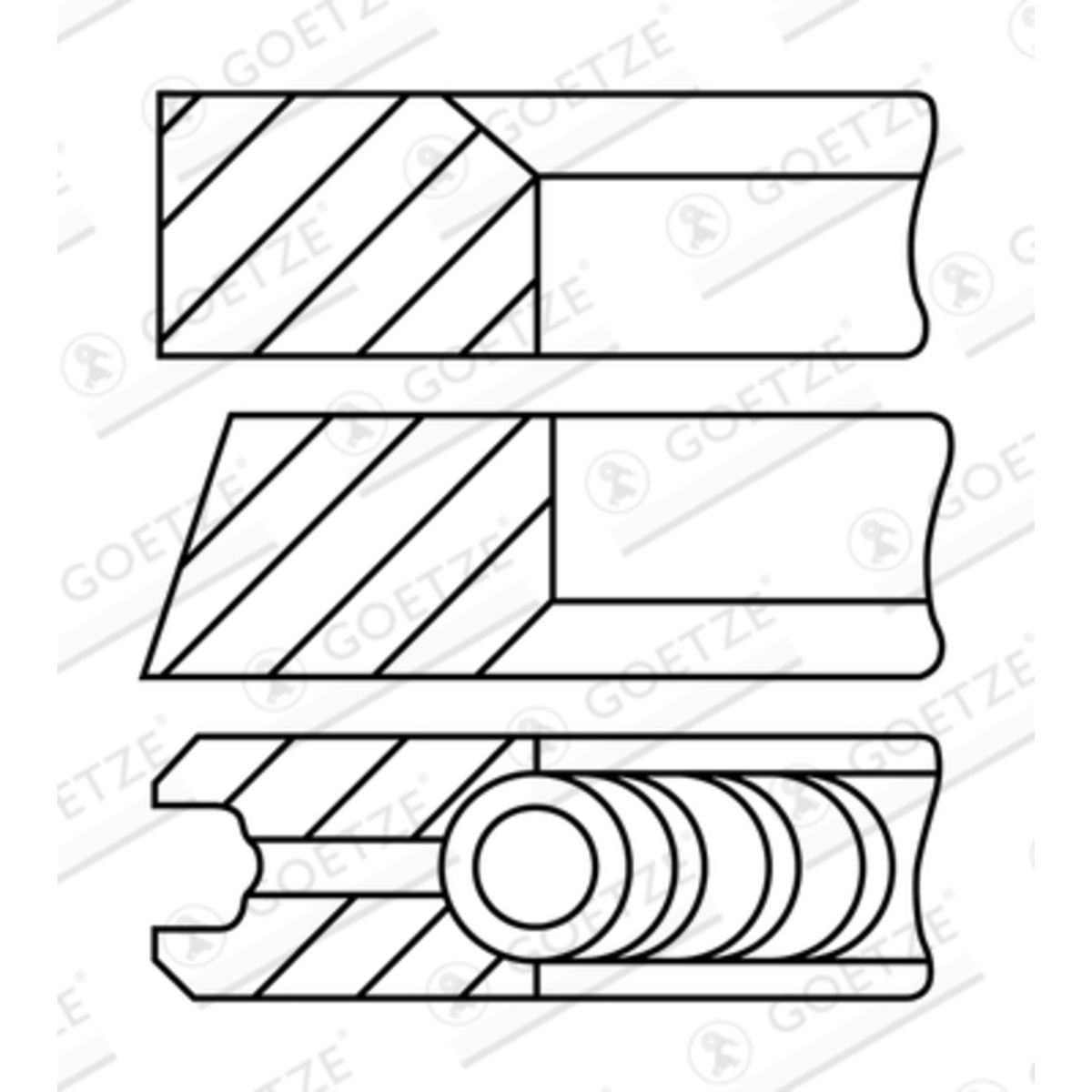 Männänrengassarja GOETZE ENGINE 08-123407-40