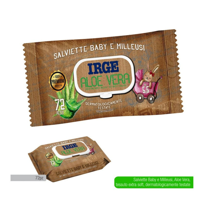 Irge Irge Kosteuspyyhkeet 72 kpl Aloe
