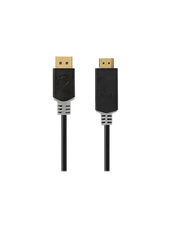 Nedis DisplayPort kaapeli | DisplayPort uros | HDMITM liitin | 4K@30Hz | Kullattu | 3.00 m | Pyöreä | PVC | Antrasiitti | Laatikko
