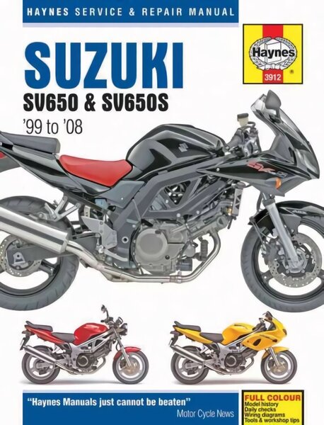 Suzuki SV650 & SV650S (99 - 08) Haynes Repair Manual