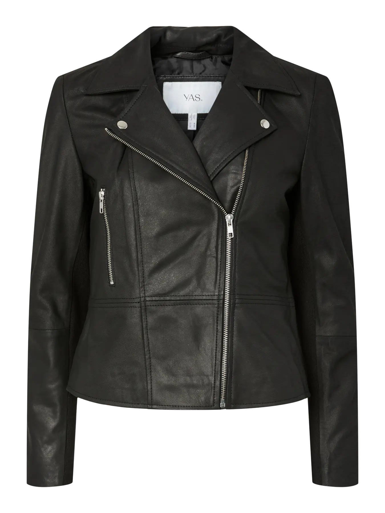 Y.A.S naisten nahkatakki, YASSOPHIE LEATHER JACKET Black