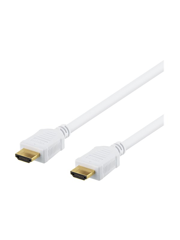 DELTACO High-Speed HDMI -kaapeli, 5m, Ethernet, 4K UHD, valk.