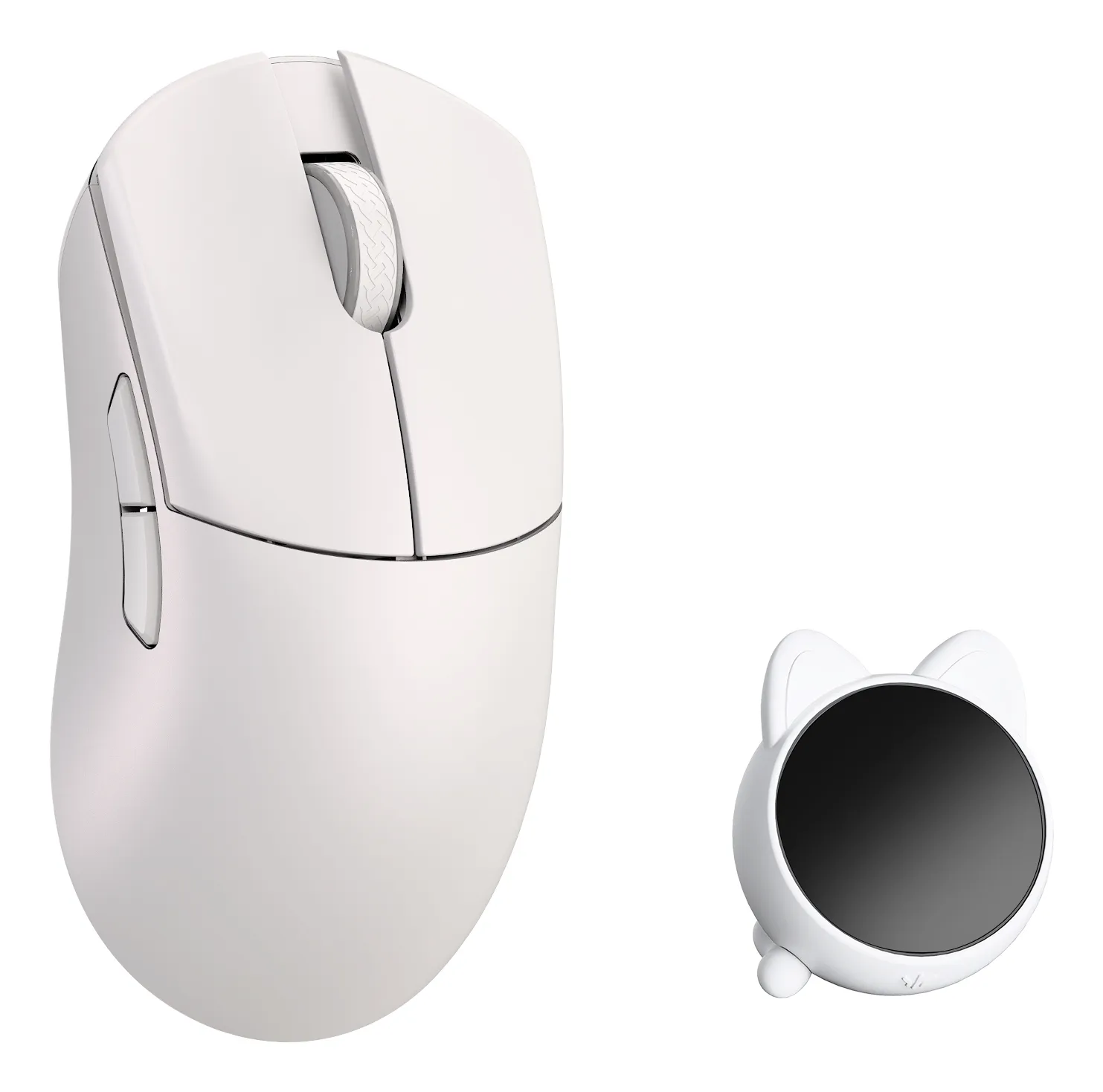 WLMouse HUAN Stainless Magnesium Alloy / Wireless 8K - Pelihiiri - Optinen - 5 painiketta - Valkoinen
