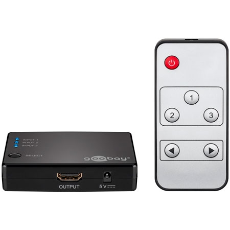 Goobay HDMI-kytkinrasia - 3in/1out