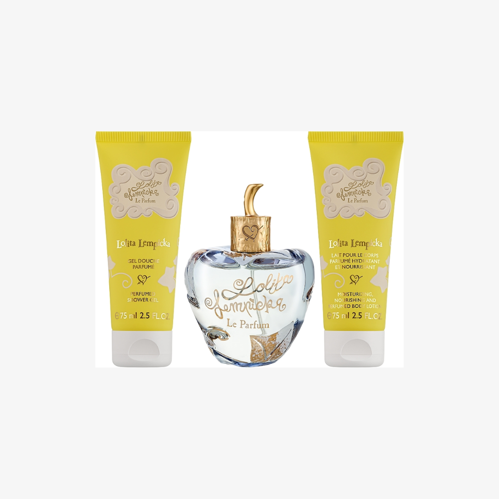 Lahjasetti Lolita Lempicka: Le Parfum Eau De Parfum naisille 100 ml + Le Parfum Hydrating Body Milk 75 ml + Le Parfum Eau De Parfum naisten 5 ml