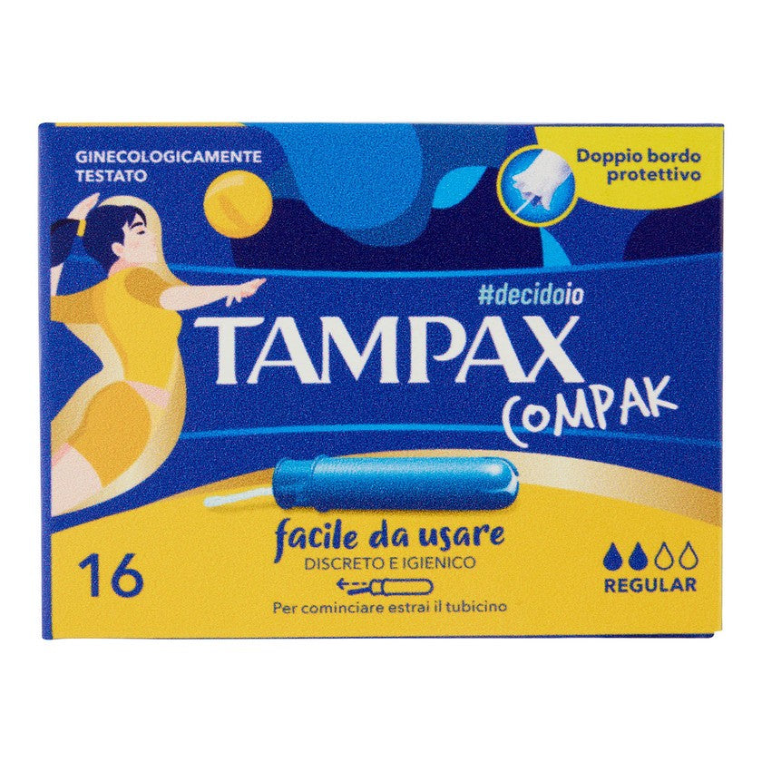 Tampax Tamponit Compak Regular Keskiverto Vuoto 16 Tamponia