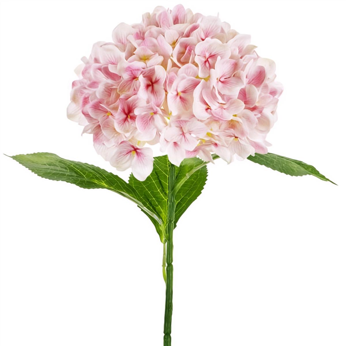 Keinotekoinen Kukka - Hortensia Premium, vaaleanpunainen, 69 cm