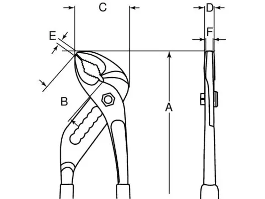 BAHCO SLIP joint plier 224 D