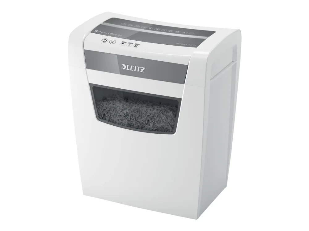 Leitz IQ Home Office paperisilppuri, P4, Silpuksi leikkaava, 22 cm, 4 x 28 mm, 23 L, 225 arkkia, 58 dB