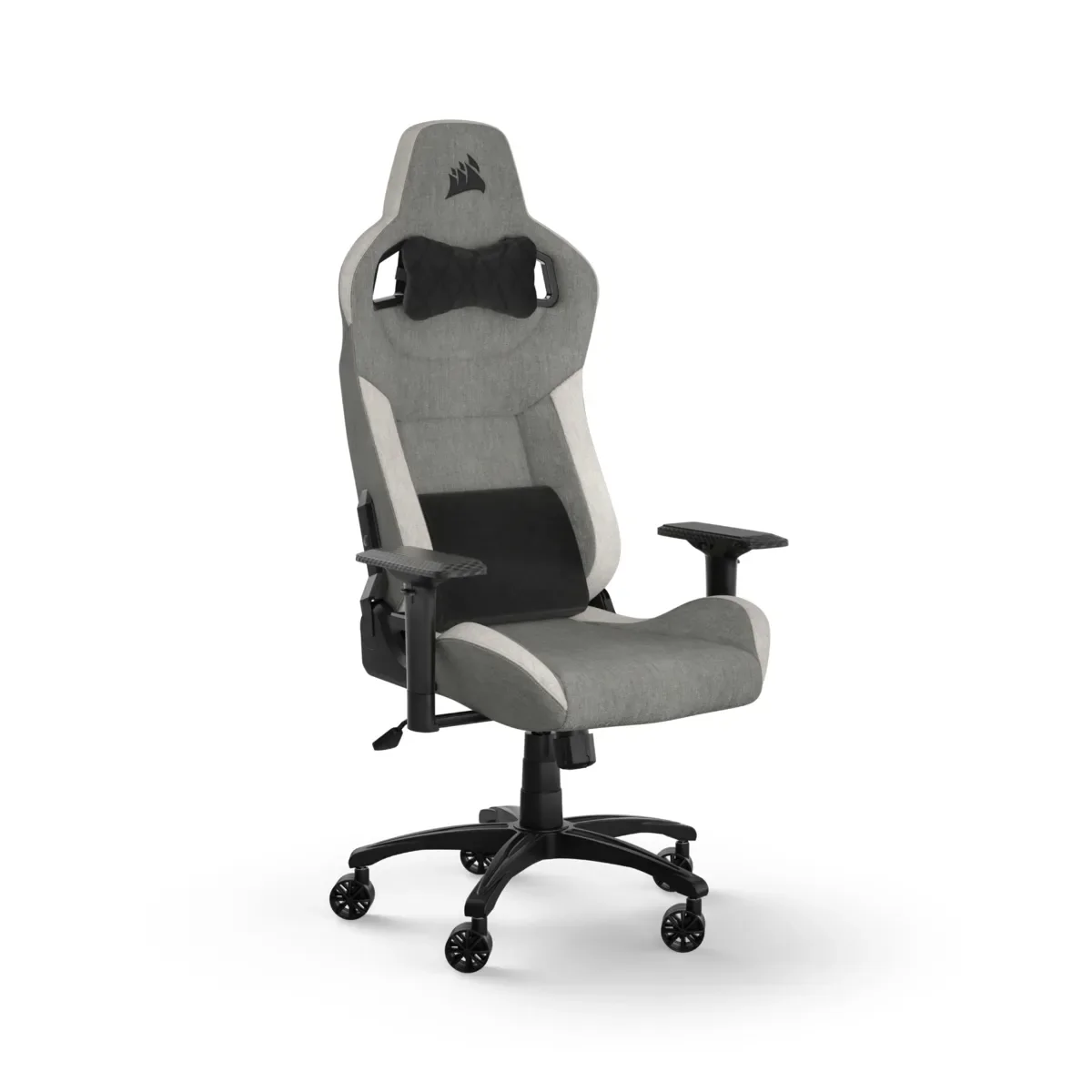Corsair T3 RUSH - gaming chair - fabric - grey white Pelituoli - Kangas - Jopa 120 kg