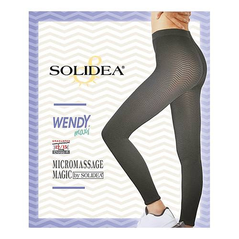 Solidea Wendy Maxi Leggingsit Joustavat Muotoilevat 12 15mmHg Mustat 4XL