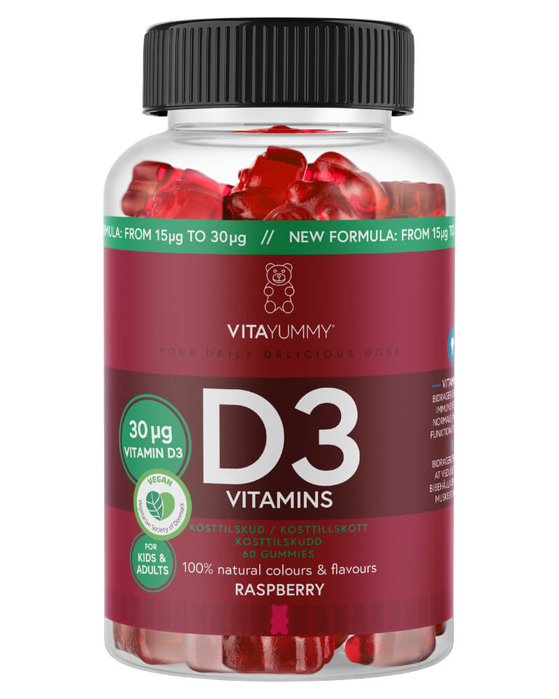Vitayummy D3 Vitamins Raspberry (U) 60 stk.