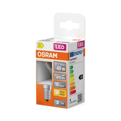 OSRAM LED Pallo 40 Kirkas 3,4W 827 E14 4099854468759 Vastaa: N/A