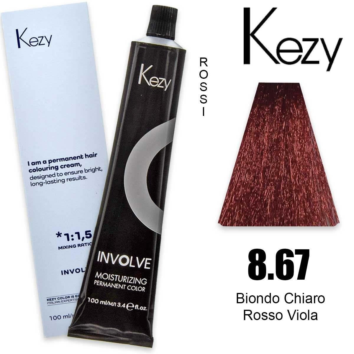 Kezy Involve Color 100 ml Vaalea Punainen Violetti Blond 8.67