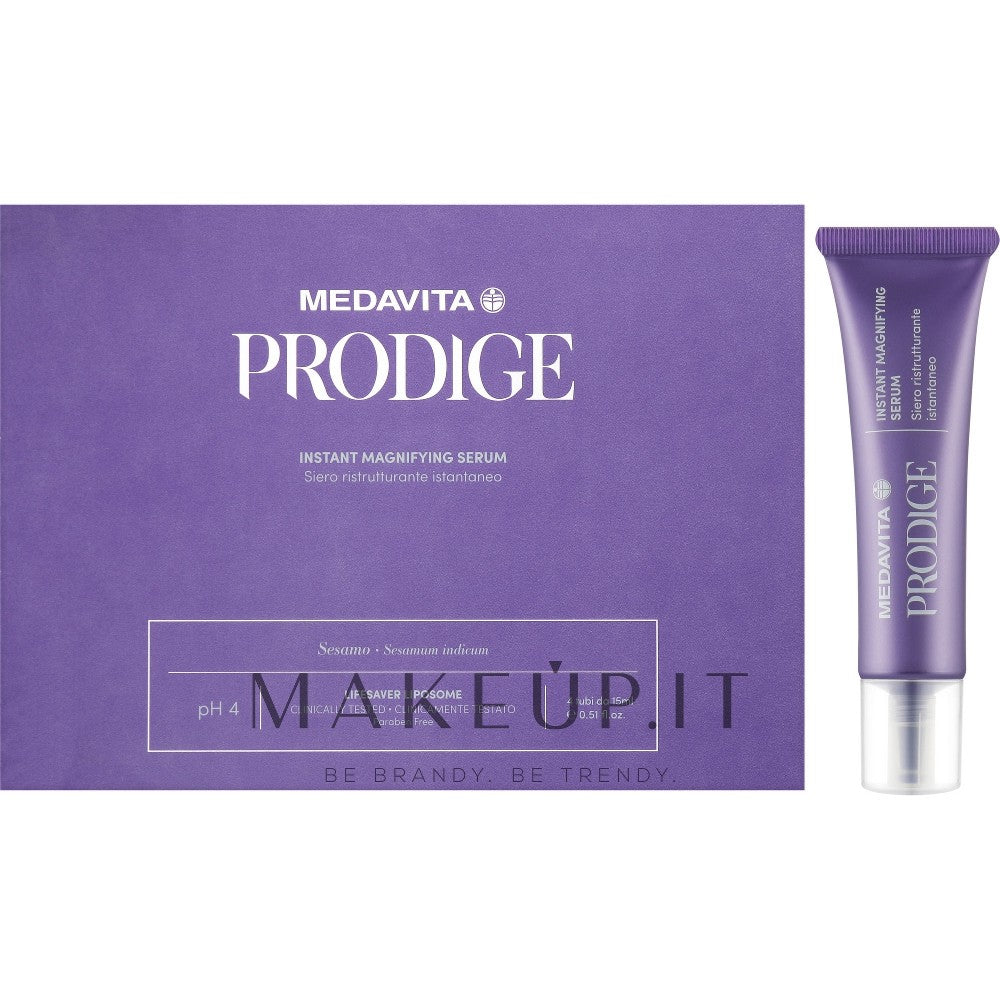 Medavita Prodige Instant Magnifying hiuksia uudistava seerumi 4x15 ml