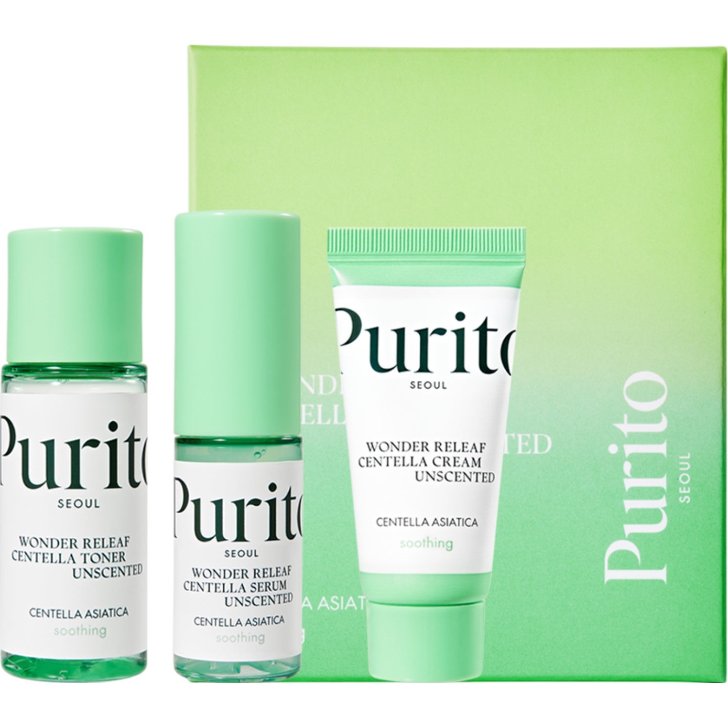 Purito Wonder Releaf Centella Mini Kit Unscented - 60 ml