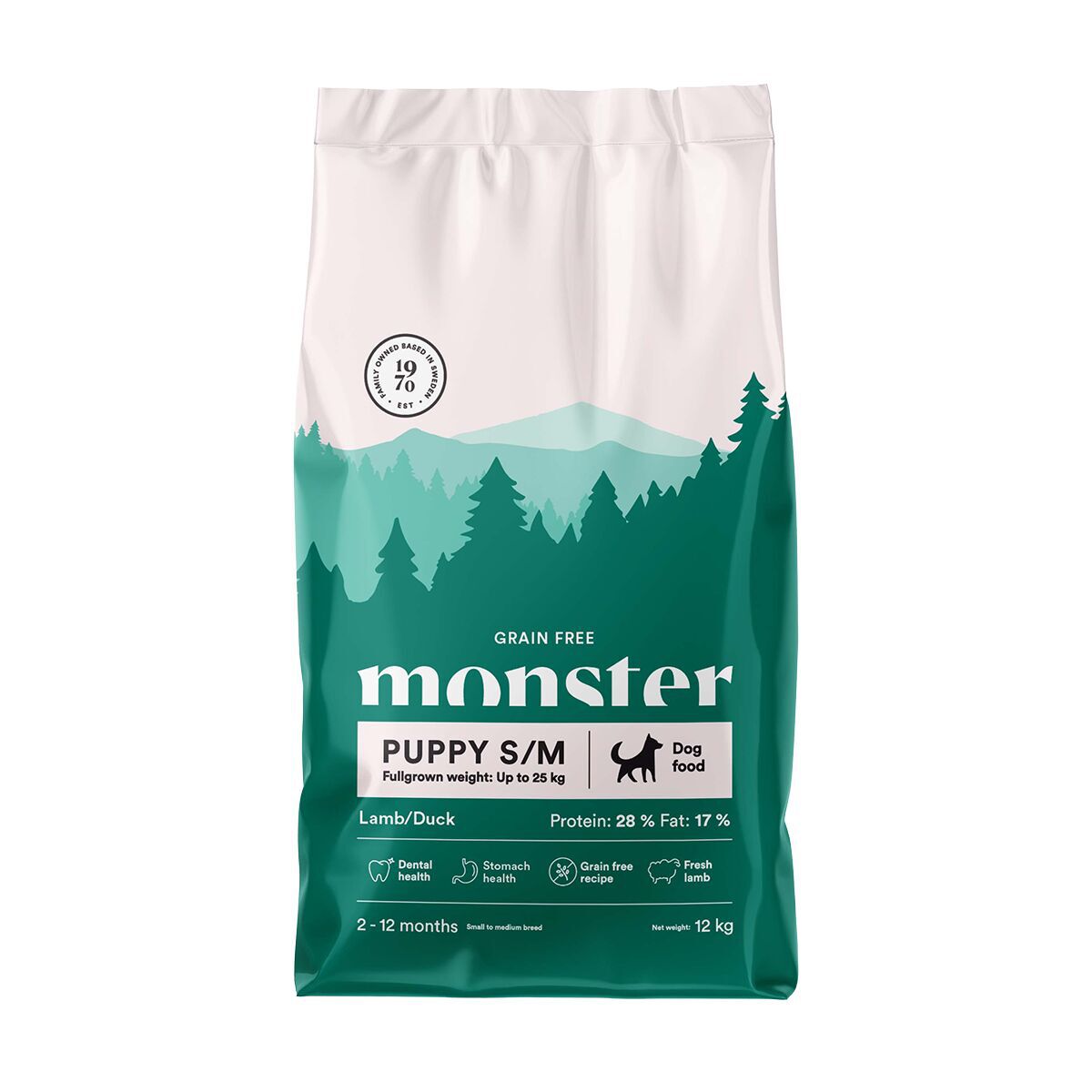 Monster Dog Grain Free Puppy All Breed Lamb/ duck 12 kg