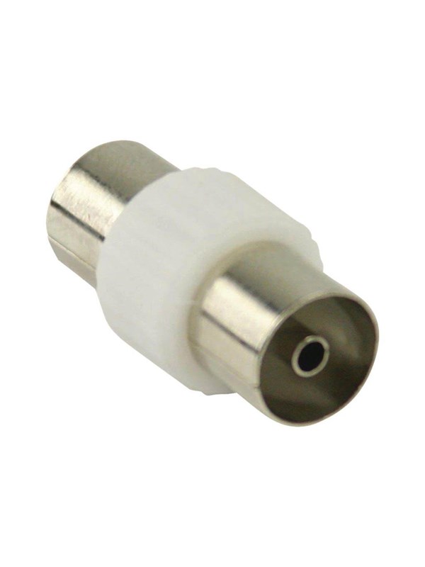 Satelliitti- ja antenni-sovitin | IEC (Coax) Naaras | IEC (Coax) Naaras | Niklattu | 75 Ohm | Suora | Metalli / Muovi | Valkoine