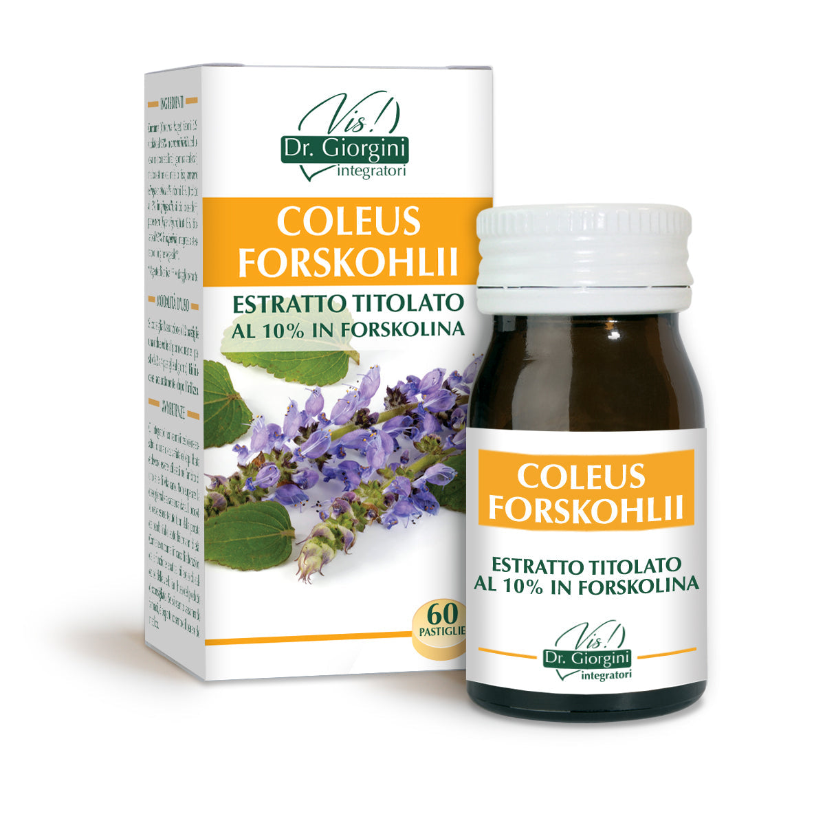 Dr Giorgini Coleus forskohlii -titrattu uute 60 tablettia à 500 mg - 30 g
