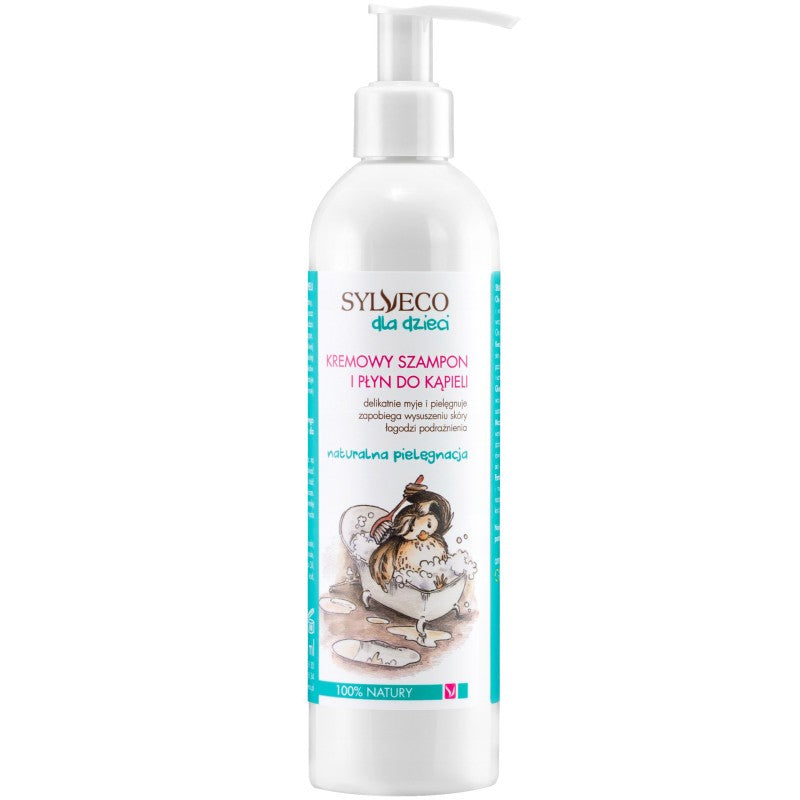 Sylveco Kermainen ja nestemäinen shampoo - 2in1 kosmetiikka vauvan uimiseen, 300 ml