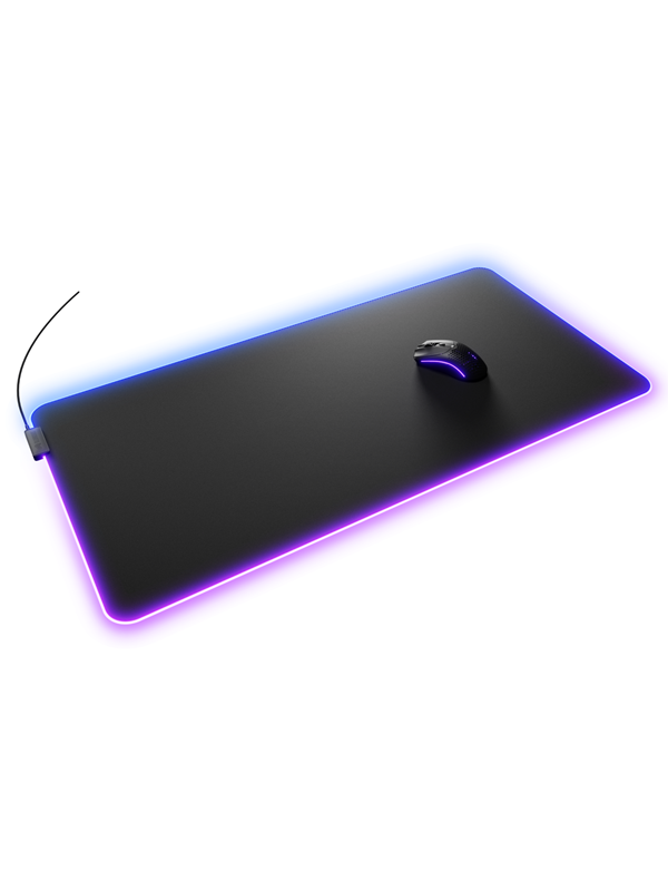 Glorious Mouse Pad 2 GLED XL Extended RGB -pelihiirimatto, 615x355 mm, musta