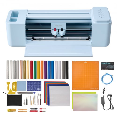 VEVOR Vinyl Cutting Machine, 305 mm, Button-Controlled Vinyl Cutter with Materials and Tool Kit, 20000+ Built-in Design Resources, Compatible with Mac, Windows, Android and iOS, for Customized Cards