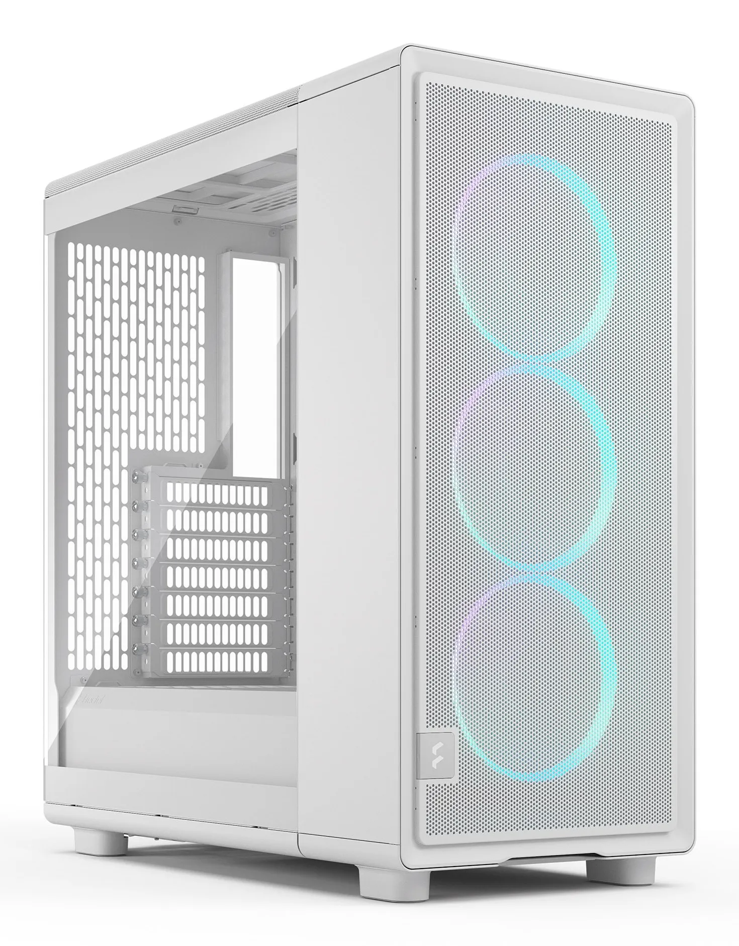 Fractal Design Epoch -miditornikotelo RGB-valaistuksella ja ikkunalla, valkoinen