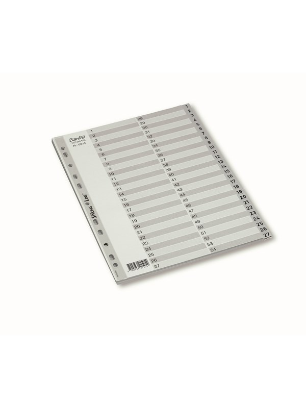 Bantex Strong-Line®Indexes 1-54 Harmaa